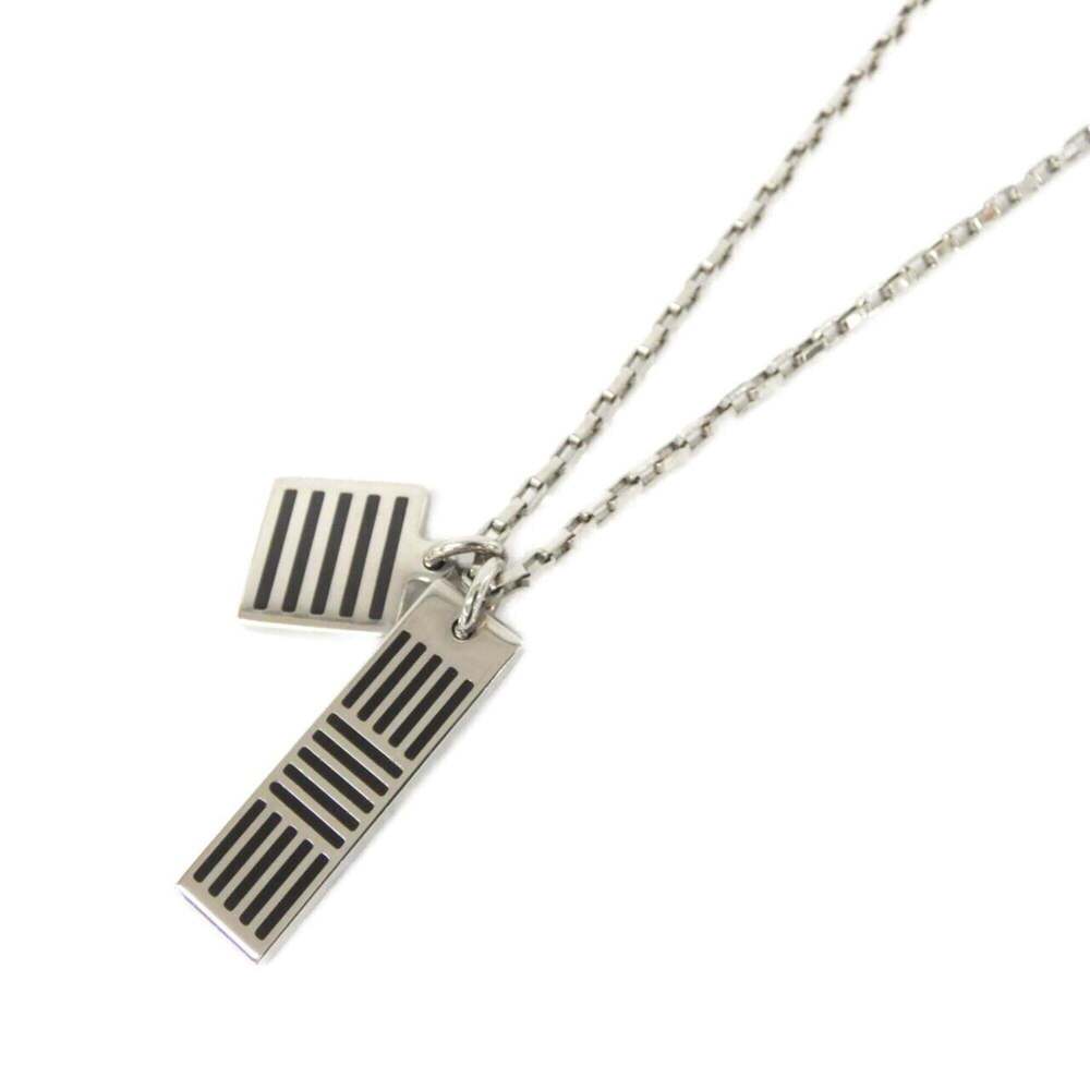 LOUIS VUITTON Silver Damier Necklace - Picture 3 of 5